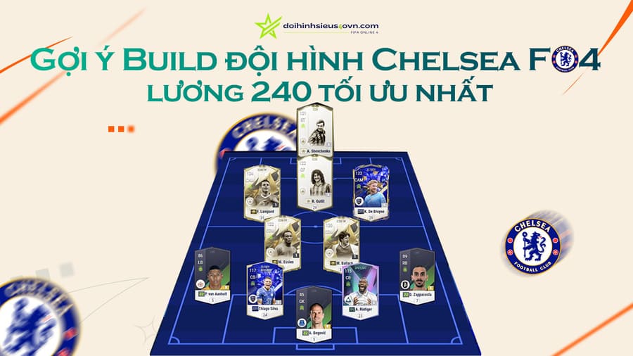 Top các Đội Hình Chelsea FO4 tối ưu nhất, Max lương 240